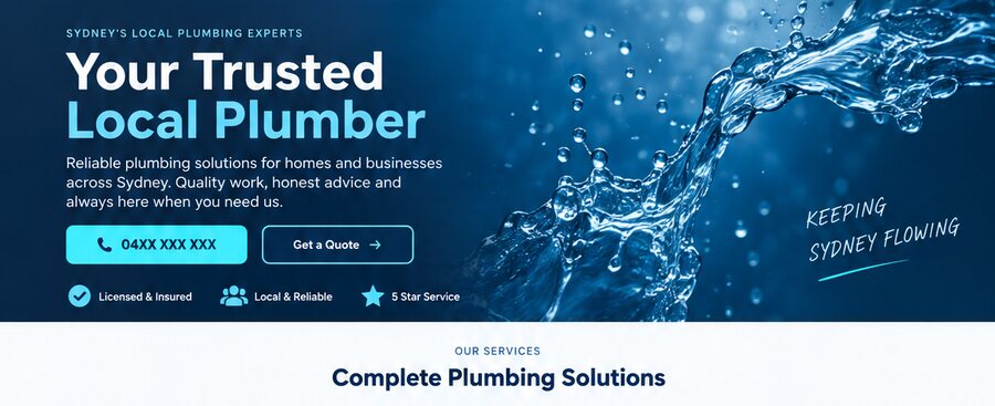 Coastal Plumbing hero section close-up