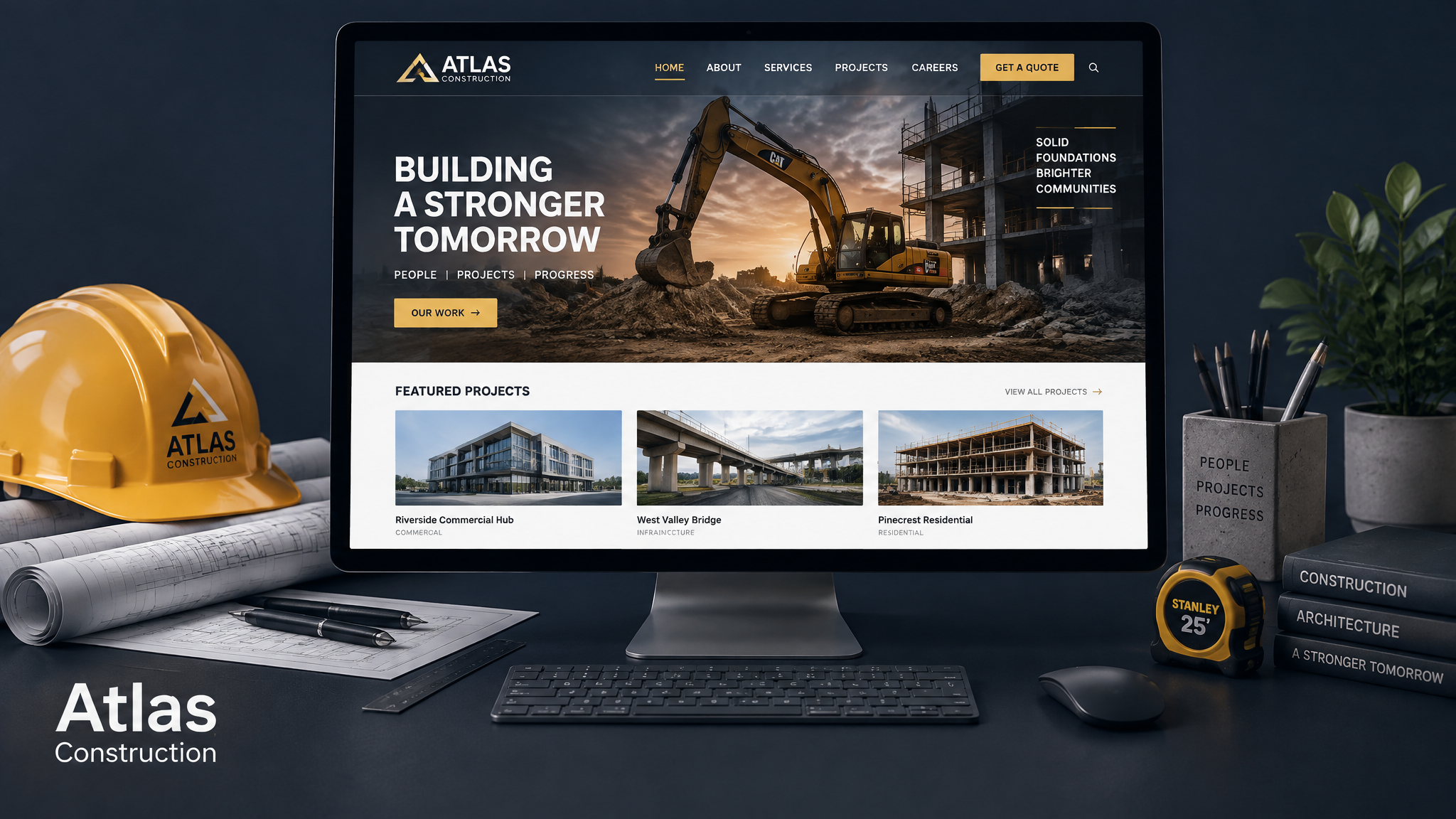 Atlas Construction website design concept