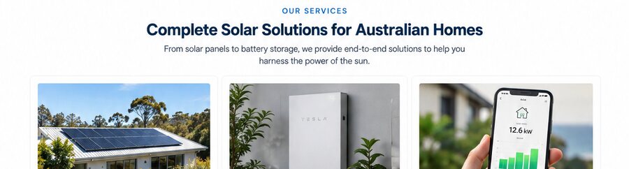 Solaris Solar services section close-up